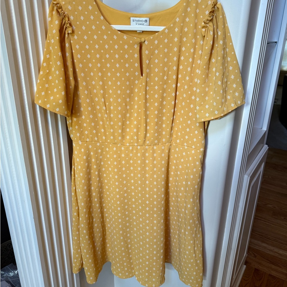 Studio B Yellow Patterned Dress